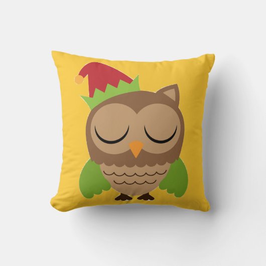 眠いフクロウ枕 クッション (正面)