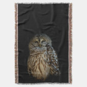 眠いフクロウ スローブランケット (正面縦)