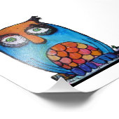 眠いフクロウ フォトプリント            (角)