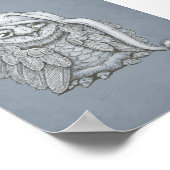 眠いフクロウ ポスター (角)