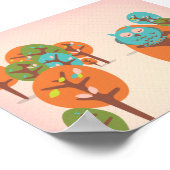 眠いフクロウ ポスター (角)