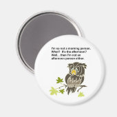 眠いフクロウ マグネット (正面/裏面)