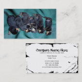 眠いヘッドロットワイラーの子犬 名刺 (正面/裏面)