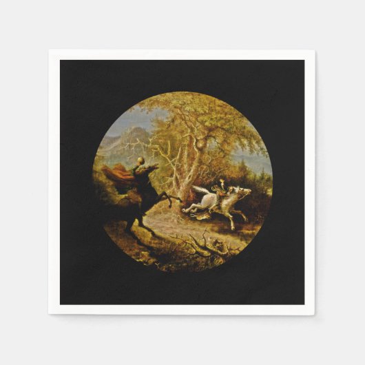 眠いホロウの頭のない馬の男 スタンダードカクテルナプキン (正面)