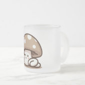 眠いマッシュルームマグ フロストグラスマグカップ (正面右)