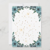 眠いユニコーンフローラベビーシャワーサンキューカード サンキューカード (裏面)