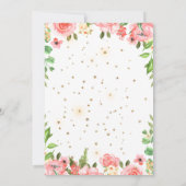 眠いユニコーンフローラベビーシャワーサンキューカード サンキューカード (裏面)