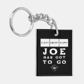 眠い不気味なずるいジョー得行かなければならない キーホルダー (正面左)