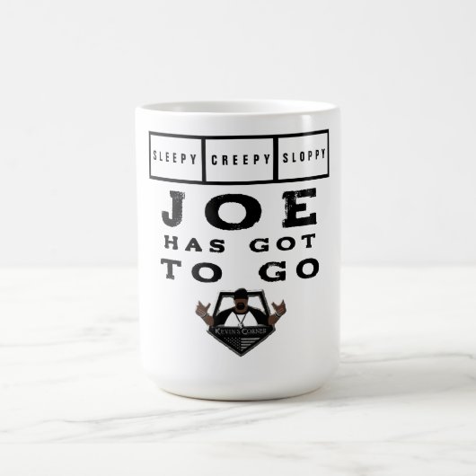 眠い不気味なずるいジョー得行かなければならない コーヒーマグカップ (中央)