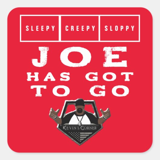 眠い不気味なずるいジョー得行かなければならない スクエアシール (正面)