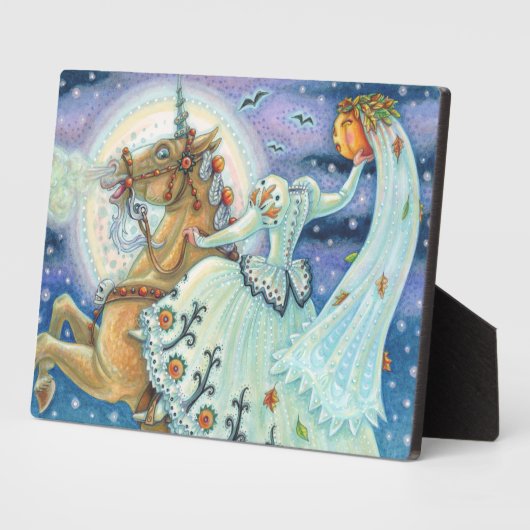 眠い中空のヘッドレスホースマンパロミノの花嫁 フォトプラーク (側面)