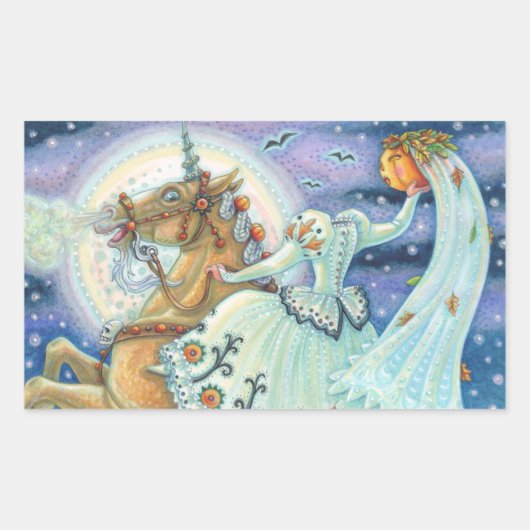 眠い中空の花嫁,ユニコーンのステッカーシートRec 長方形シール (正面)