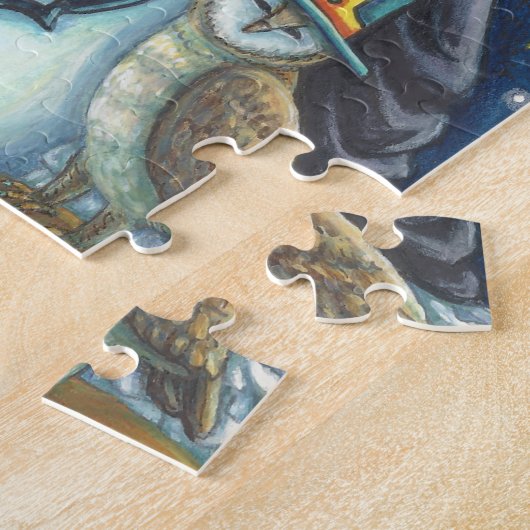 眠い中空の首なし馬乗りパズル ジグソーパズル (側面)