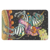 眠い中空サーカスピエロ乗りユニコーンゼブラ マグネット (横)