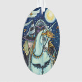 眠い中空ハロウィーンオーナメント楕円の魔女 オーナメント (正面)