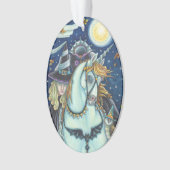 眠い中空ハロウィーンオーナメント楕円の魔女 オーナメント (正面)