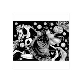 眠い中空ハロウィーンゴムスタンプの娘 ラバースタンプ