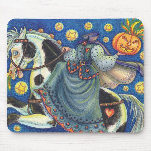 眠い中空ハロウィーンマウスパッドの娘 マウスパッド (正面)