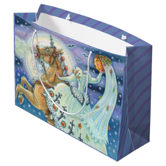 眠い中空ハロウィーン抱き枕の花嫁 ラージペーパーバッグ (裏面アングル)