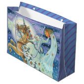 眠い中空ハロウィーン抱き枕の花嫁 ラージペーパーバッグ (正面アングル)