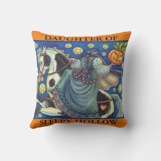 眠い中空ハロウィーン装飾用クッションの娘 クッション (裏面)
