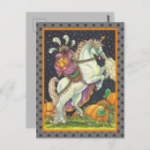 眠い中空ヘッドレスホースウーマンハロウィーン ポストカード (正面/裏面)