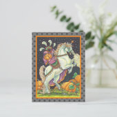 眠い中空ヘッドレスホースウーマンハロウィーン ポストカード (スタンド正面)