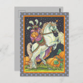 眠い中空ヘッドレスホースウーマンハロウィーン ポストカード (正面/裏面)