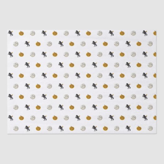 眠い中空ヘッドレスホースマンハロウィン不気味イン 薄葉紙 (正面)