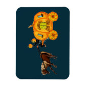 眠い中空ヘッドレスホースマンパンプキンキャリッジ マグネット (縦)