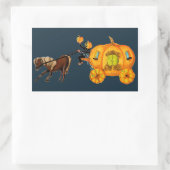 眠い中空ヘッドレスホースマンパンプキンキャリッジ 長方形シール (バッグ)