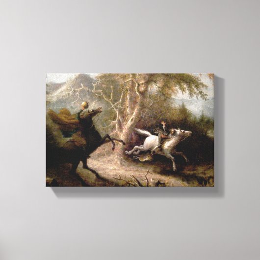 眠い中空ヘッドレスホースマンフレーム キャンバスプリント (正面)