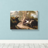 眠い中空ヘッドレスホースマンフレーム キャンバスプリント (インサイチュ (ウッドフロア))