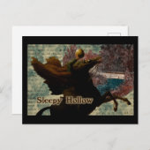 眠い中空ヘッドレスホースマンホールディングパンプキン ポストカード (正面/裏面)