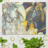 眠い中空結婚のハロウィーンキッチンタオル キッチンタオル (折り畳み)