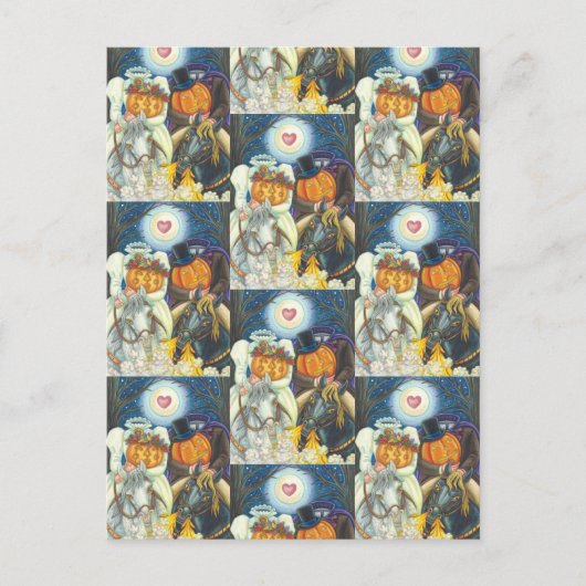 眠い中空結婚の、頭のない馬乗り男のハロウィーン ポストカード (正面)
