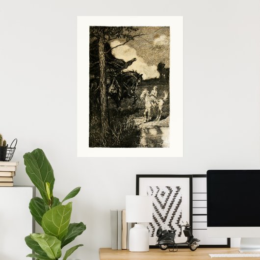 眠い中空:大きな寸法の馬の男 ポスター (ホームオフィス)