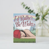 眠い人はむしろ山の虹を覚まされる ポストカード (スタンド正面)