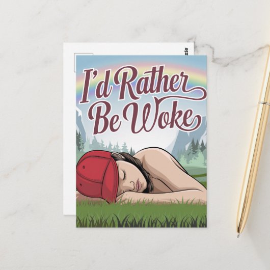 眠い人はむしろ山の虹を覚まされる ポストカード (正面/裏面インサイチュ)