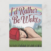 眠い人はむしろ山の虹を覚まされる ポストカード (正面)