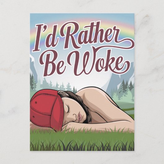 眠い人はむしろ山の虹を覚まされる ポストカード (正面)