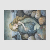 眠い人魚ガールデコペティッシュペーパー 薄葉紙 (正面)