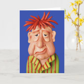 眠い人 カード (黄色い花)