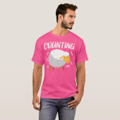眠い動物アイディア眠る農家カウントシープ Tシャツ (正面フル)
