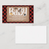 眠い動物スタープレイドおむつラッフル エンクロージャーカード (正面/裏面)