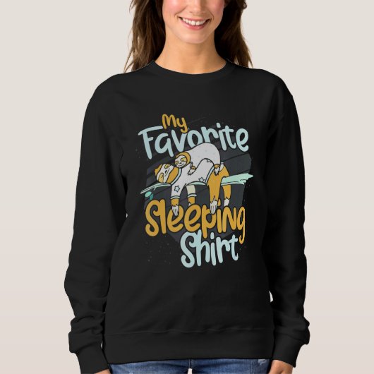 眠い動物眠い後半ベッド怠惰な動物Na スウェットシャツ (正面)