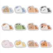 眠い動物 シール (正面)