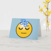 眠い声喩のzzZZくつろぎの考えること カード (黄色い花)