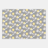 眠い太陽と月の赤ちゃんシャワー ラッピングペーパーシート (正面2)