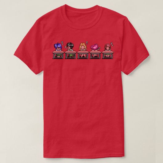 眠い女子学生 Tシャツ (デザイン正面)